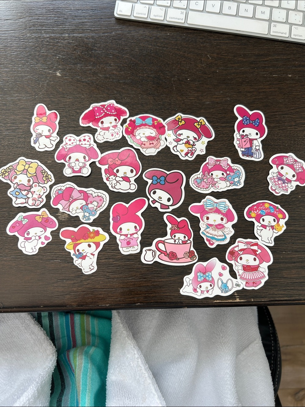 Sanrio My Melody Pink and White Sticker Set (pack of 20)